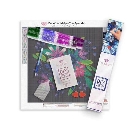 Diamond Painting Blooms 16.5″ x 16.5″ (42cm x 42cm) / Square with 28 Colors / 27,225
