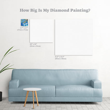 Diamond Painting Blue Summer Wren Round With 9 Colors Including 1 AB / 6.7″ x 6.7″ (17cm x 17cm)