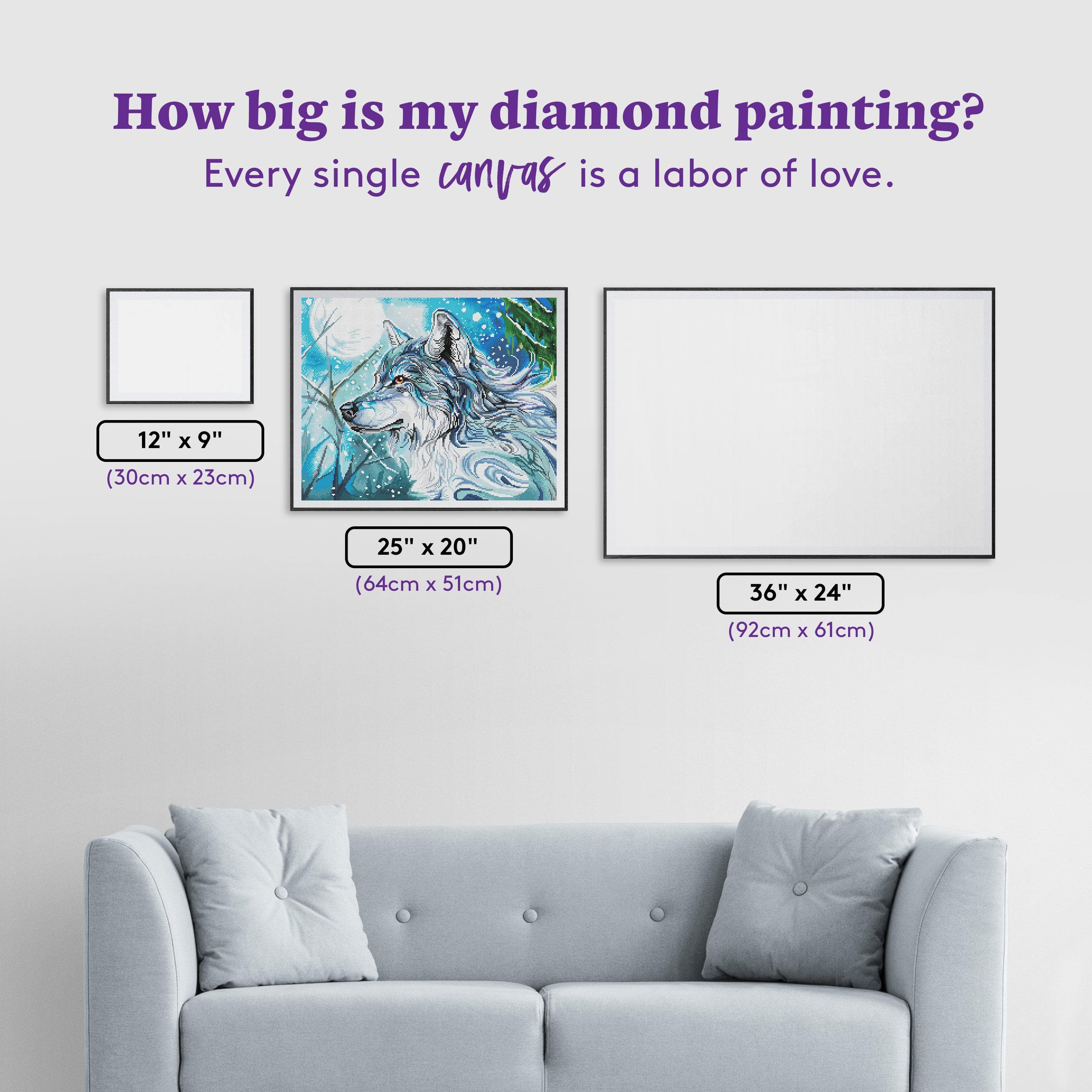 Blue Winter Wolf – Diamond Art Club