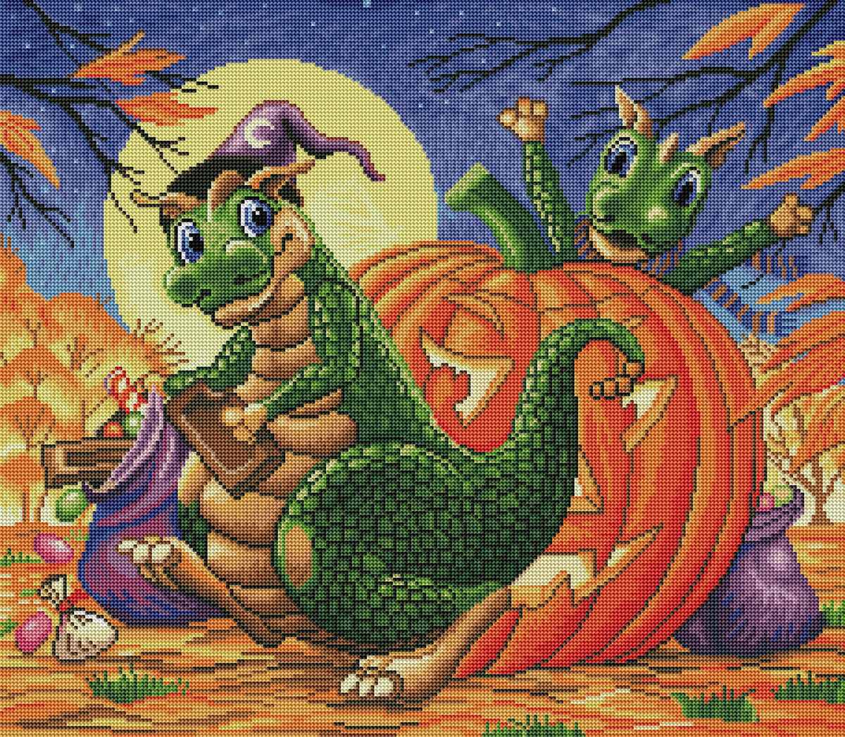 boo monsters inc pumpkin painting Halloween Boo Pumpkin Diamond Painting