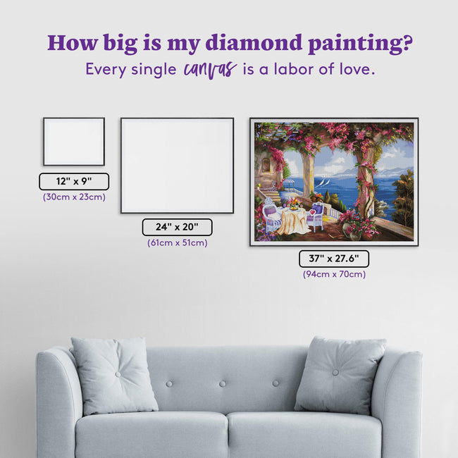 Diamond Painting Bougainvillea Canopy 37" x 27.6" (94cm x 70cm) / Square With 67 Colors Including 4 ABs / 105,937