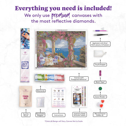 Diamond Painting Bougainvillea Canopy 37" x 27.6" (94cm x 70cm) / Square With 67 Colors Including 4 ABs / 105,937