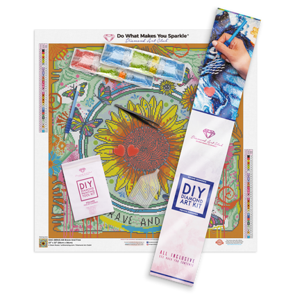 Diamond Painting Brave and Free 22" x 22" (56cm x 56cm) / Square With 37 Colors Including 8 ABs / 48,841