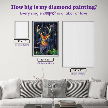 Diamond Painting Brave Heart 20" x 27" (50.8cm x 69cm) / Square With 52 Colors Including 5 ABs / 56,508