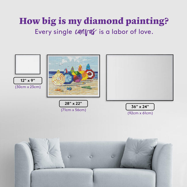 Diamond Painting Brellas and Boards 28" x 22″ (71cm x 56cm) / Round with 47 Colors including 3 ABs / 50,538