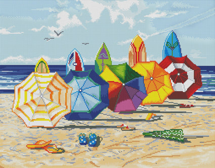 Diamond Painting Brellas and Boards 28" x 22″ (71cm x 56cm) / Round with 47 Colors including 3 ABs / 50,538