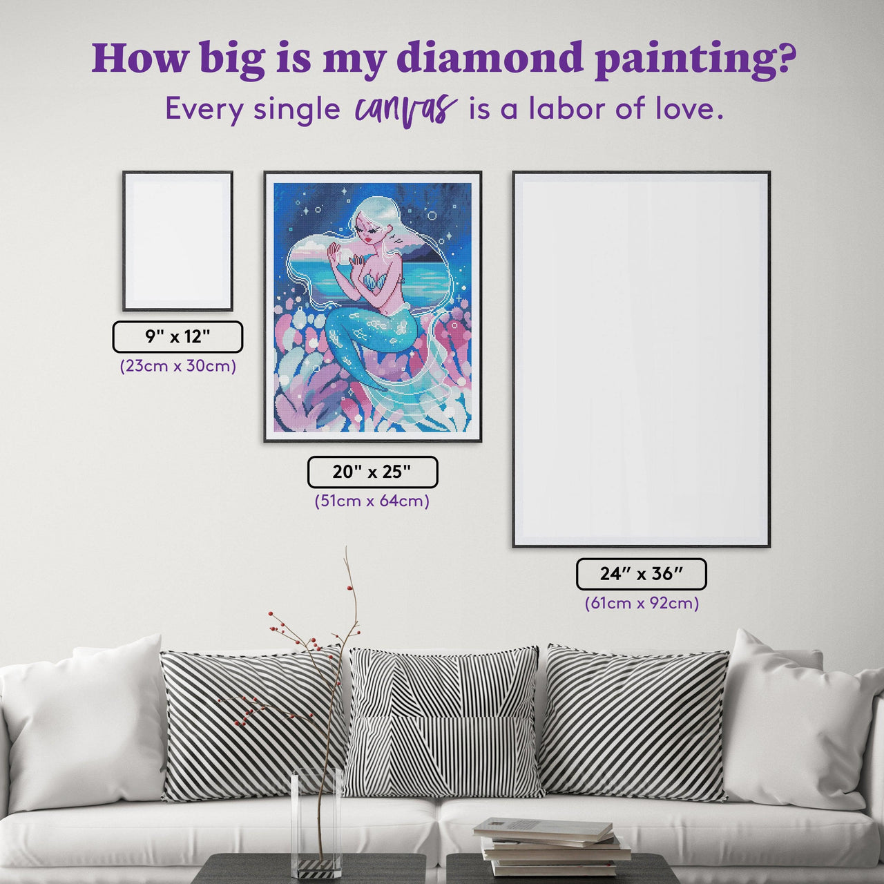 Diamond Painting Bubble 20" x 25" (51cm x 64cm) / Round with 35 Colors including 3 ABs / 41,268