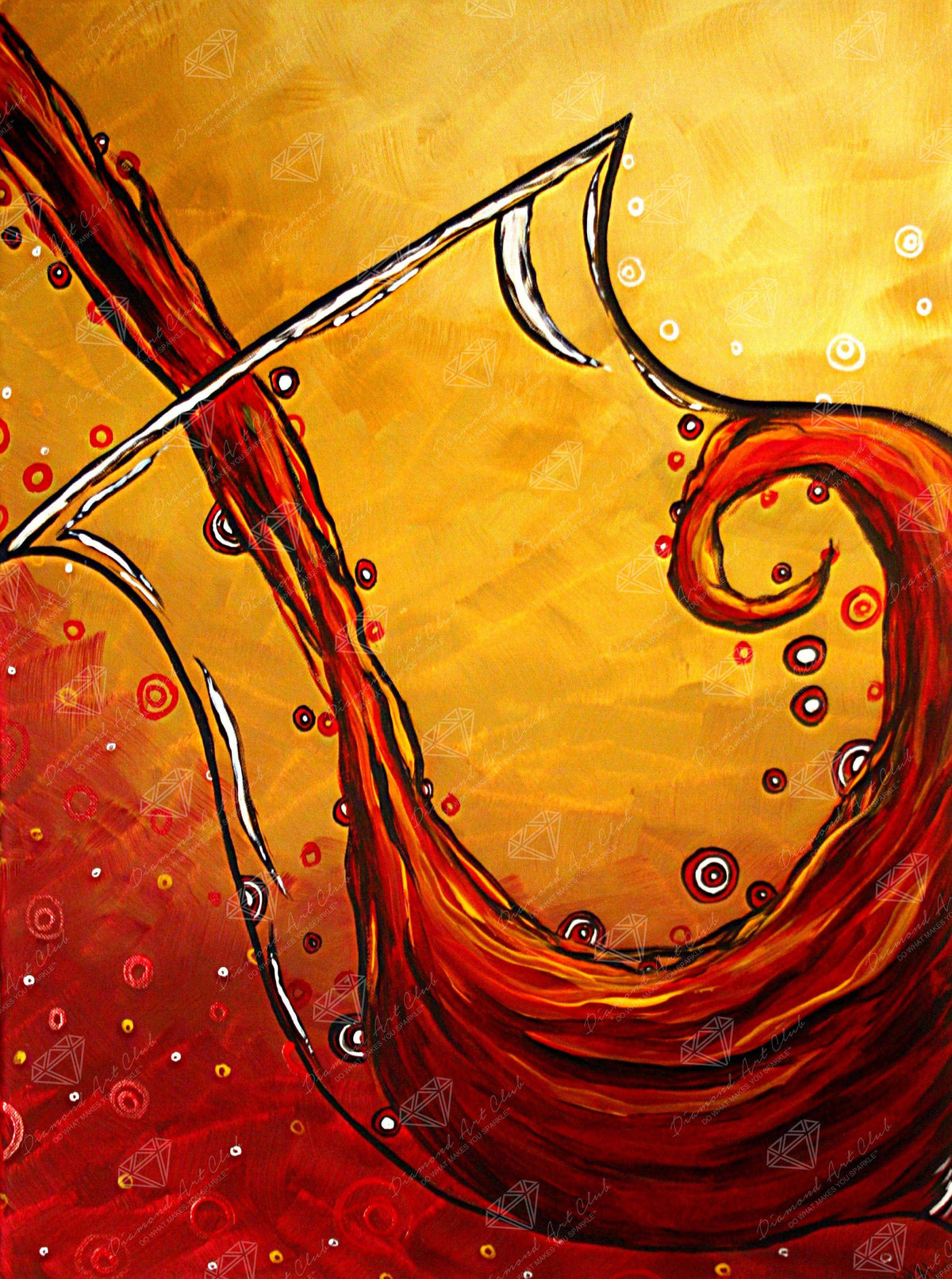 Diamond Painting Bubbling Joy 15.0" x 20.1″ (38cm x 51cm) / Round With 16 Colors Including 1 AB / 24,121