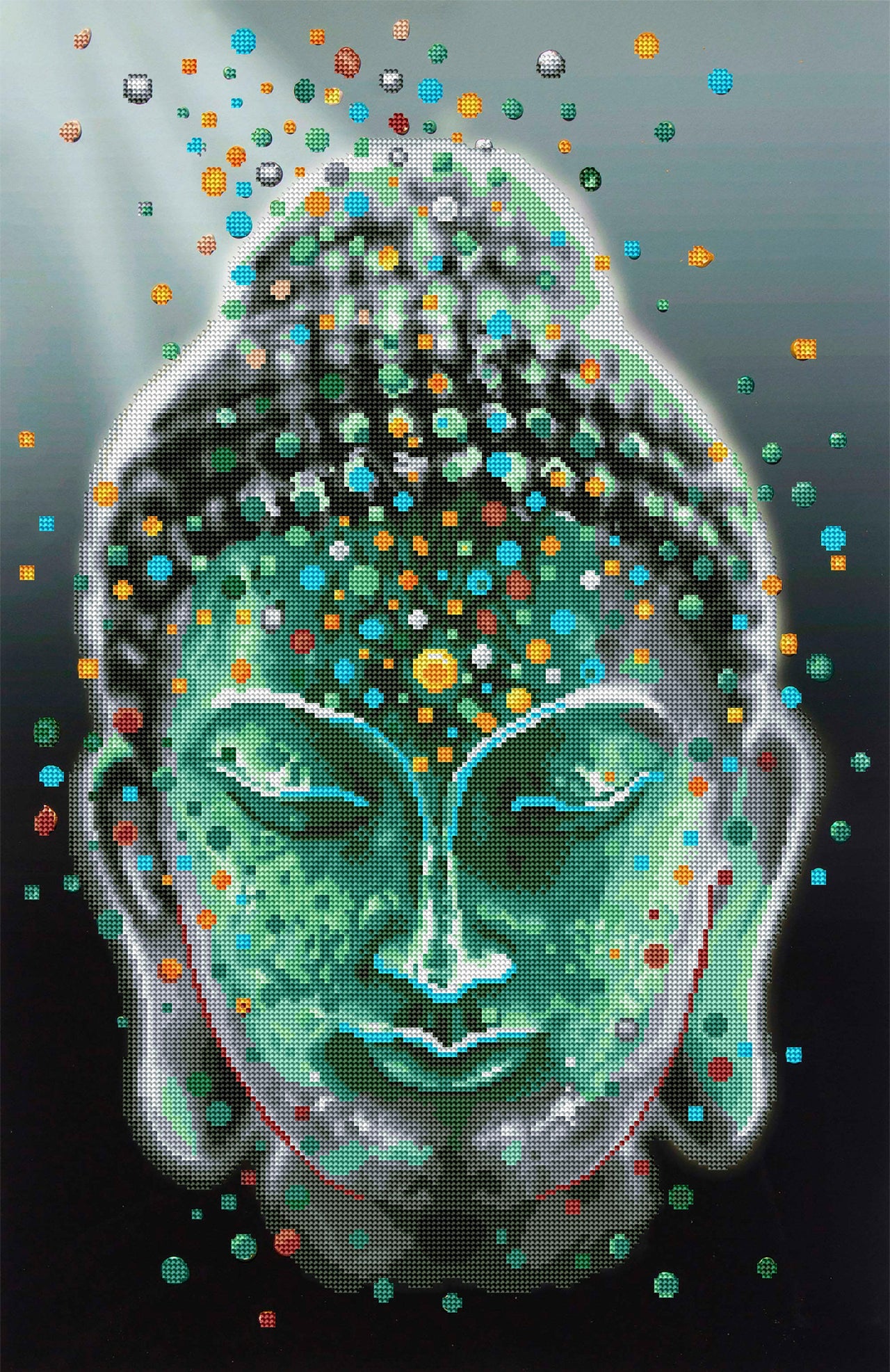 Diamond Painting Buddha Deep Serenity 20" x 31″ (51cm x 79cm) / Round with 33 Colors including 2 ABs / 28,447