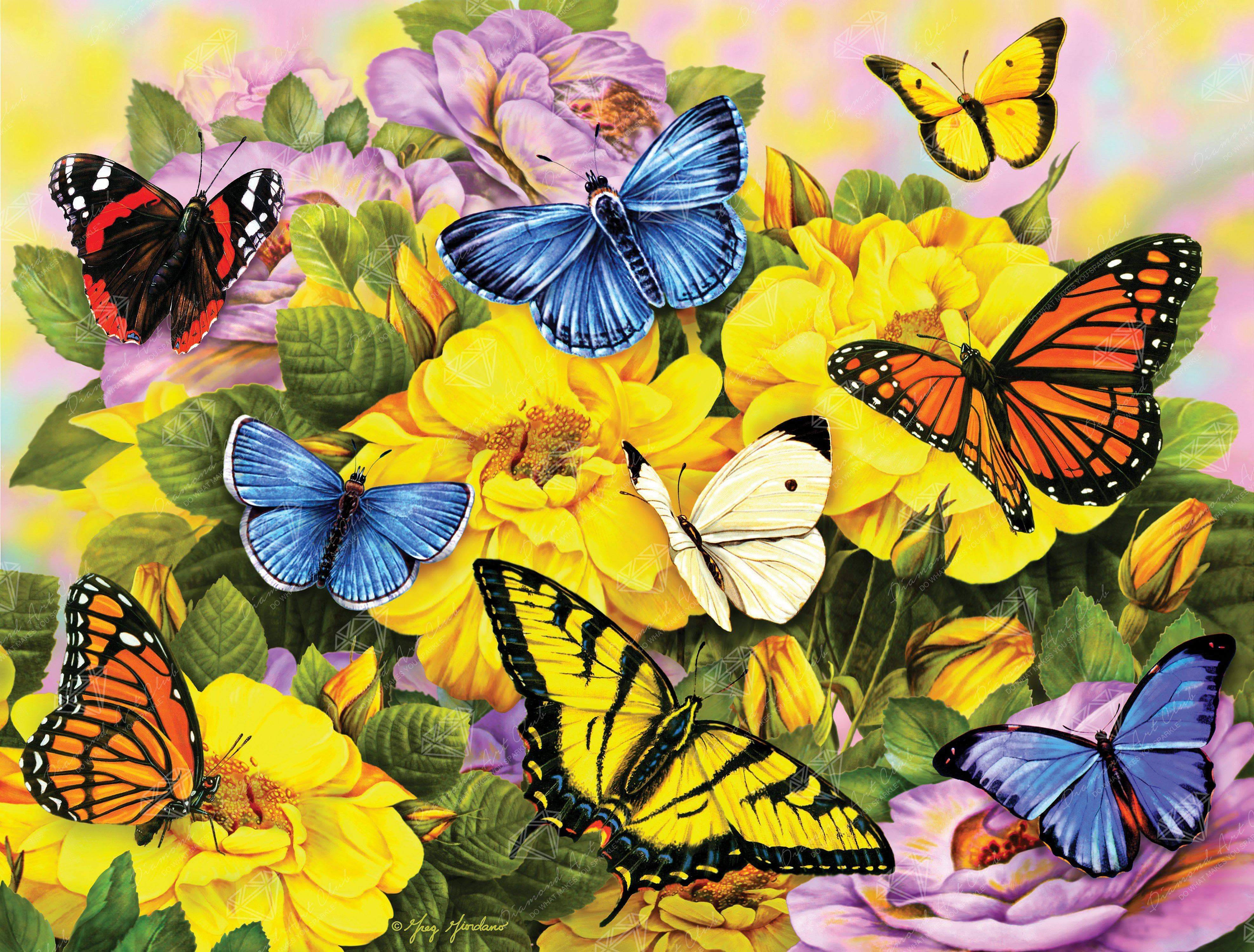#1 DIY Diamond Art Painting Kit - Wildflowers Butterflies | Diamond Painting Kit | Diamond Art Kits for Adults | Diamond Art Club
