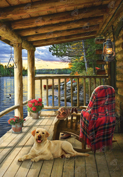 Diamond Painting Cabin Porch 27.6" x 39.4" (70cm x 100cm) / Square with 52 Colors including 6 ABs / 109,692