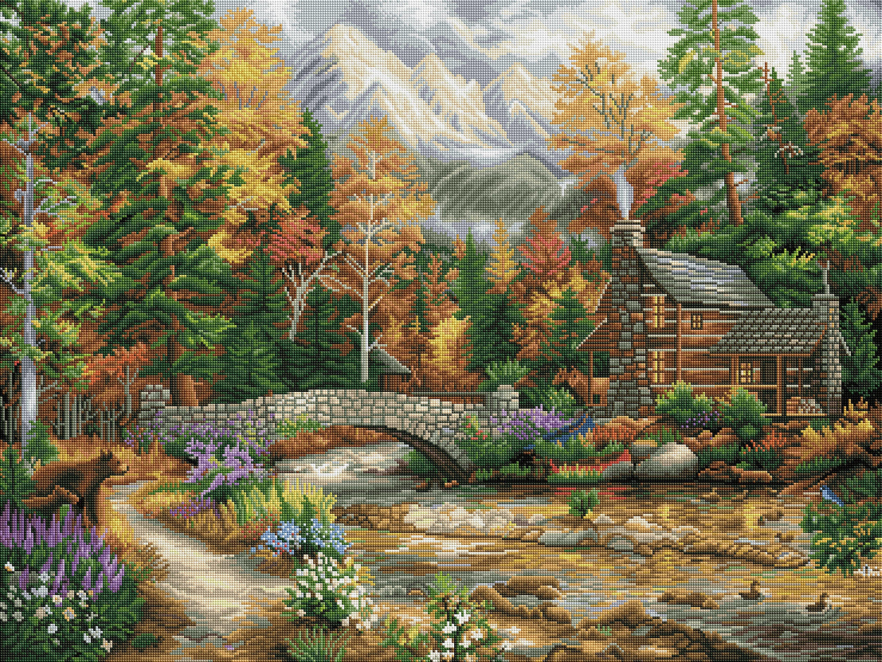 Diamond Painting Call of the Wild 36.6" x 27.6″ (93cm x 70cm) / Square with 55 Colors including 2 ABs / 102,206