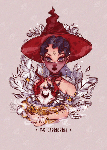 Diamond Painting Capricorn 20" x 28" (51cm x 71cm) / Square with 33 Colors including 4 ABs / 56,481