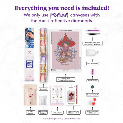 Diamond Painting Capricorn 20" x 28" (51cm x 71cm) / Square with 33 Colors including 4 ABs / 56,481