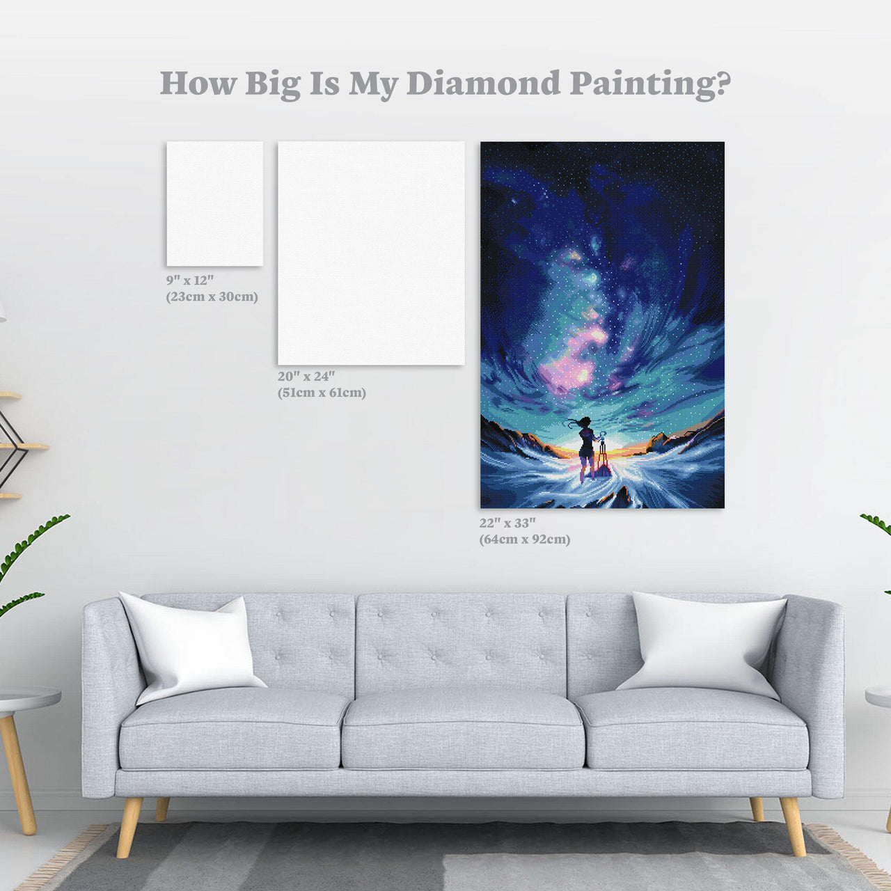 Diamond Painting Capture the Sky 22" x 33″ (64cm x 92cm) / Square with 50 Colors including 4 ABs / 73,372