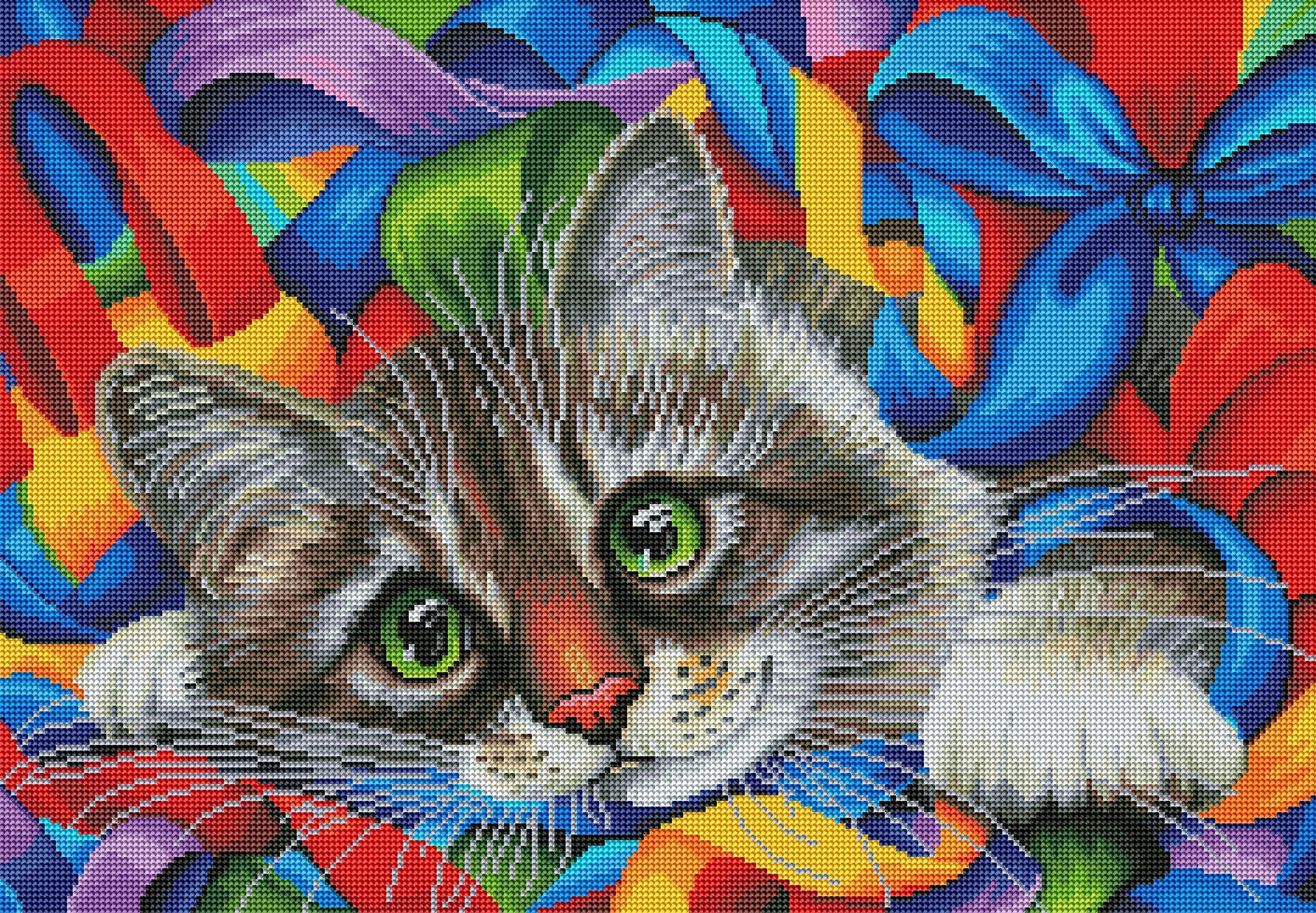 Leisure Arts, Wall Decor, Diamond Art Kitty Cat From Hobby Lobby