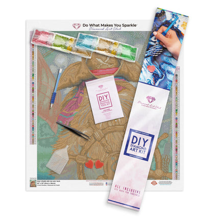 Diamond Painting Cat-tain Jack 20" x 22″ (51cm x 56cm) / Square with 63 Colors including 2 ABs / 44,421