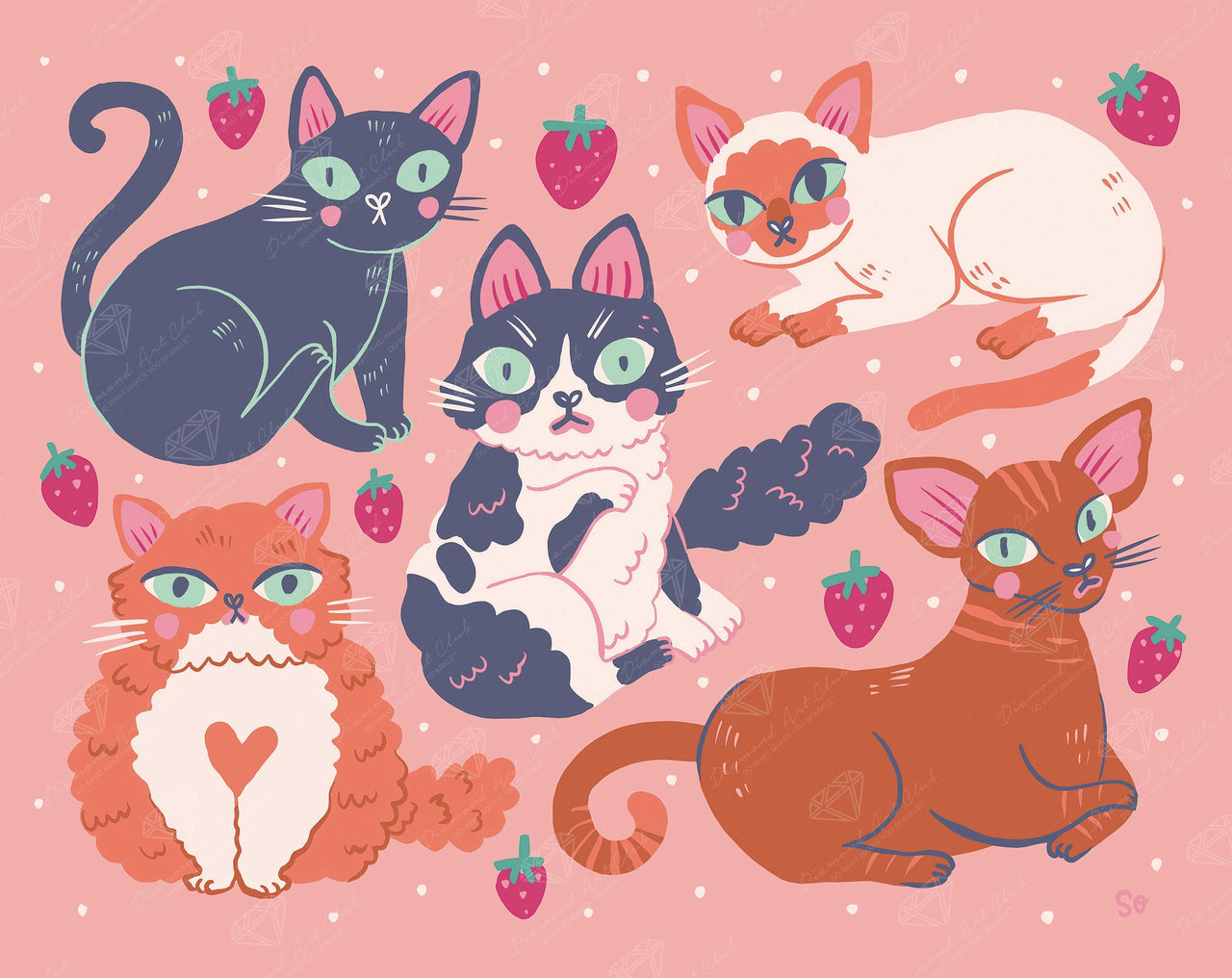 Neo Coon Cat Serenade“ - Cat Diamond Painting Kit - YLJ Art Shop