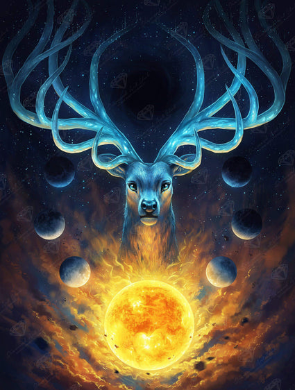 Diamond Painting Celestial 55cm x 73cm (21.7" x 28.7") / Round With 34 Colors Including 2 ABs / 50,313