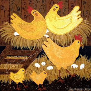 Diamond Painting Chookie House Round With Aurora Borealis Accents / 21.7" x 21.7" (55cm x 55cm) / 16 Colors Including 1 AB