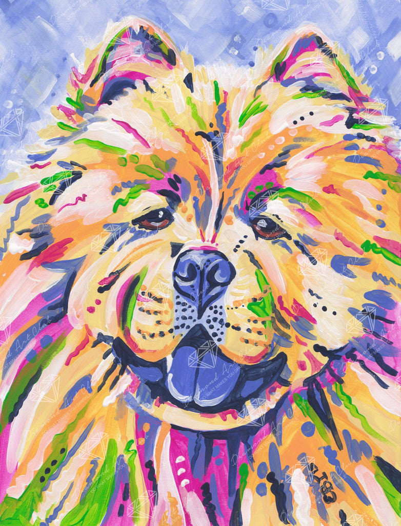 Chow Chow — 12.6" x 16.5" Round 32 Colors including 1 AB 16 724
