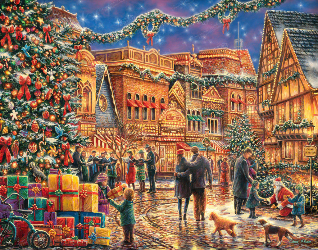 Christmas at Town Square — 22" x 28″ Round 42 Colors Including 3 ABs 49 896