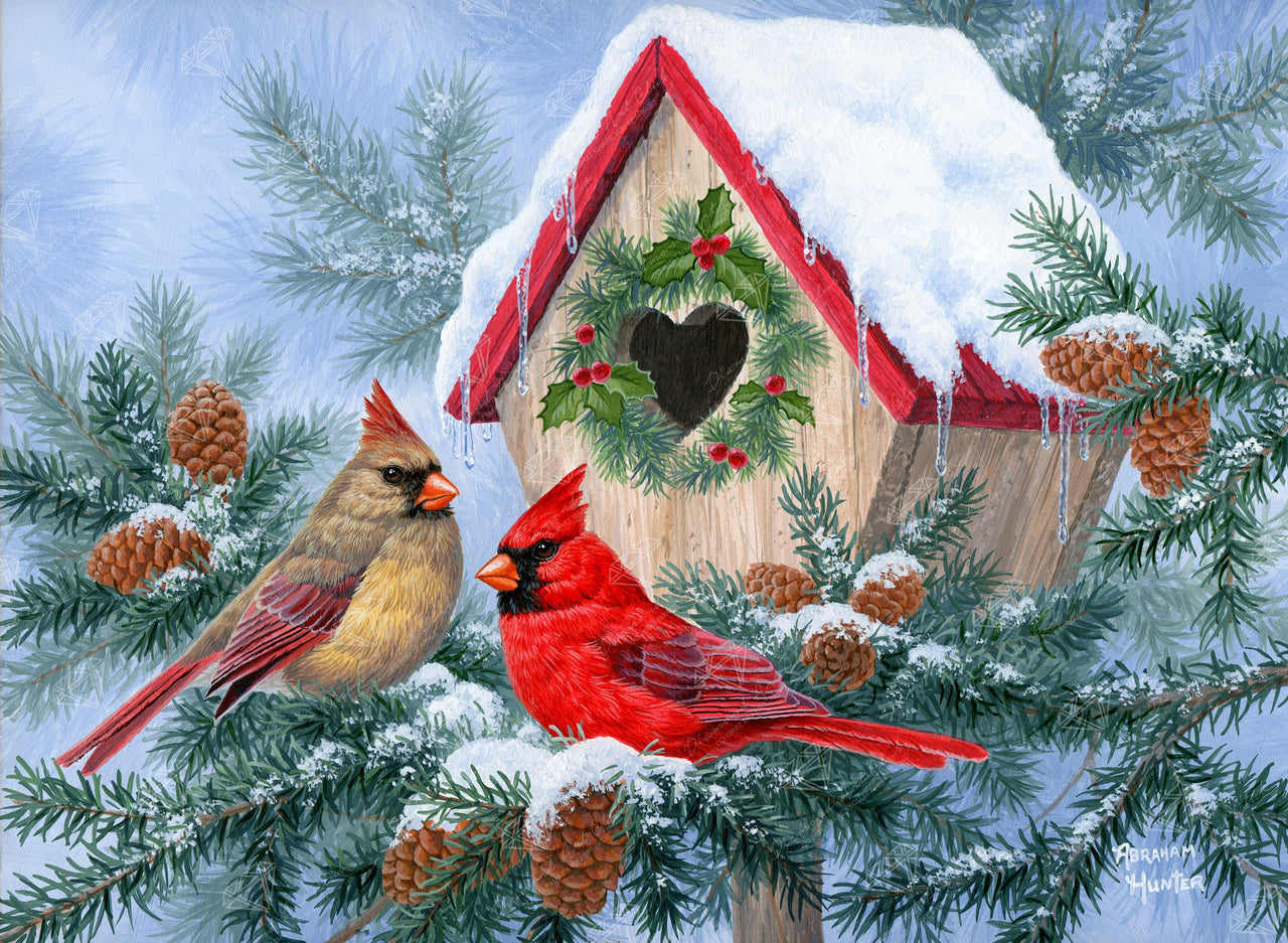 Diamond Painting Christmas Home 30" x 22″ (76cm x 56cm) / Square with 39 Colors including 3 ABs / 66,742