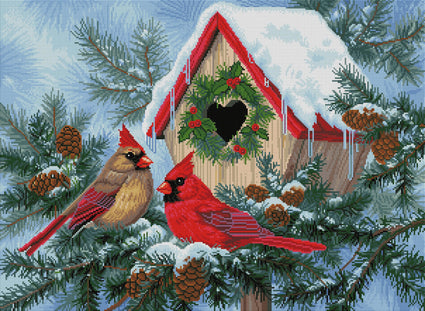 Diamond Painting Christmas Home 30" x 22″ (76cm x 56cm) / Square with 39 Colors including 3 ABs / 66,742