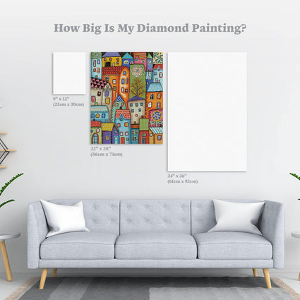 Diamond Painting City Digs 22" x 28" (56cm x 71cm) / Square With 44 Colors Including 6 ABs / 62,101