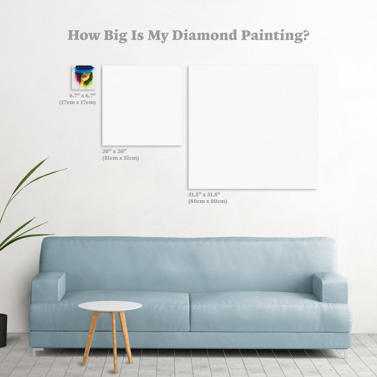 Diamond Painting Coco Square with 33 Colors / 6.7″ x 6.7″ (17cm x 17cm) / 4,356