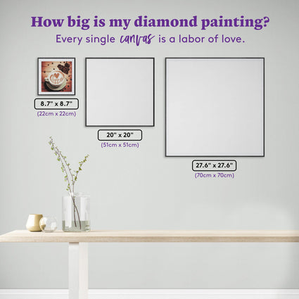 Diamond Painting Coffee Cup 8.7" X 8.7" (22cm X 22cm) / Round With 18 Colors Including 1 AB / 6,084