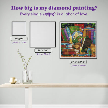 Diamond Painting Cooking by Candlelight 27.6" x 27.6″ (70cm x 70cm) / Square with 53 Colors including 2 ABs / 76,729