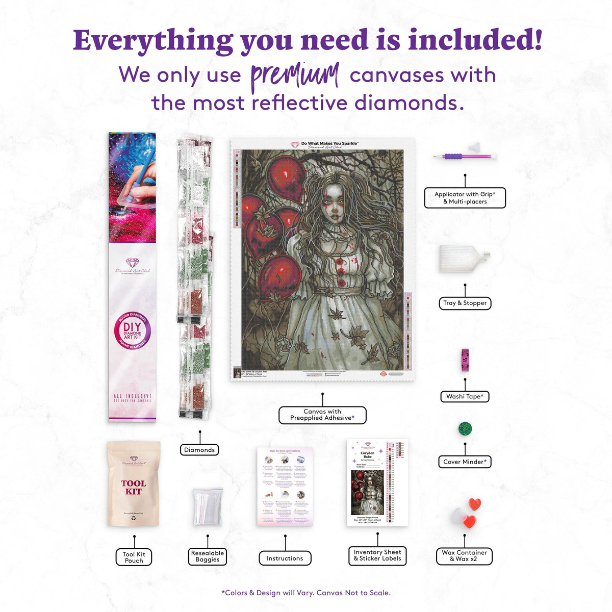 Diamond Painting Corydon Babe 22" x 30" (56cm x 76cm) / Round with 39 Colors including 2 ABs / 53,929