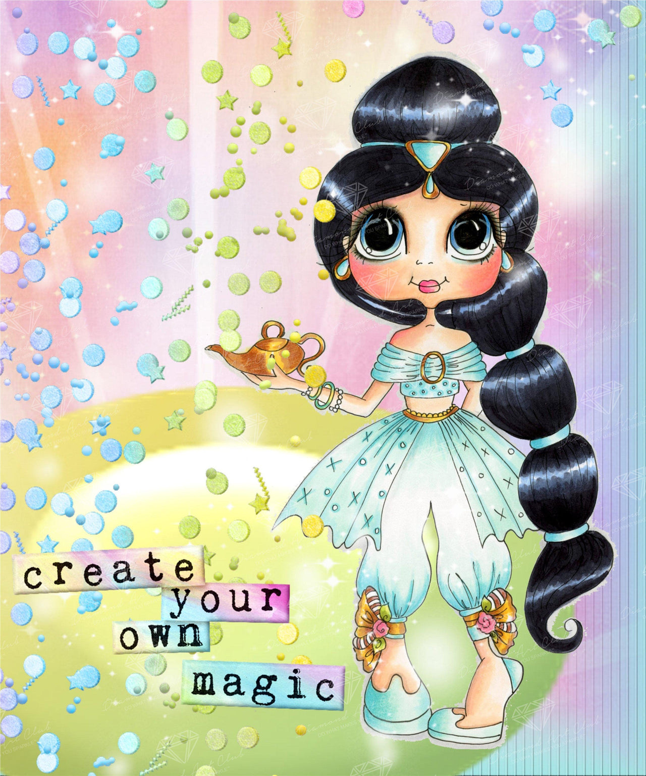 Diamond Painting Create Your Own Magic (final edition) 20" x 24″ (51cm x 61cm) / Round with 42 Colors including 2 ABs