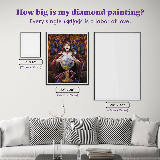 Diamond Painting Crystal Ball 22" x 28" (56cm x 71cm) / Square with 55 Colors and 6 ABs / 63,616