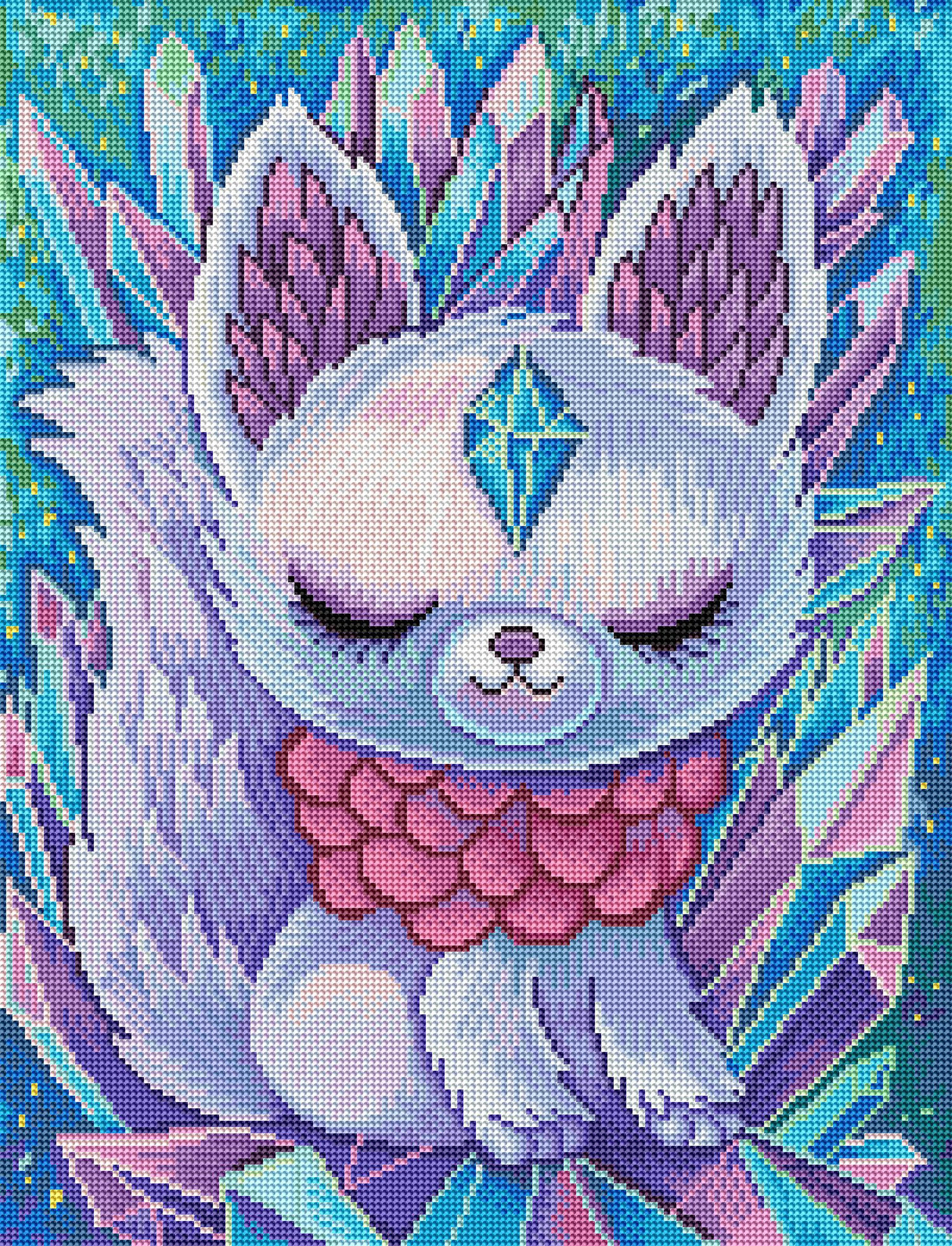 Cartoon Colorful Little Fox Diamond Painting-5d Handmade Crystal