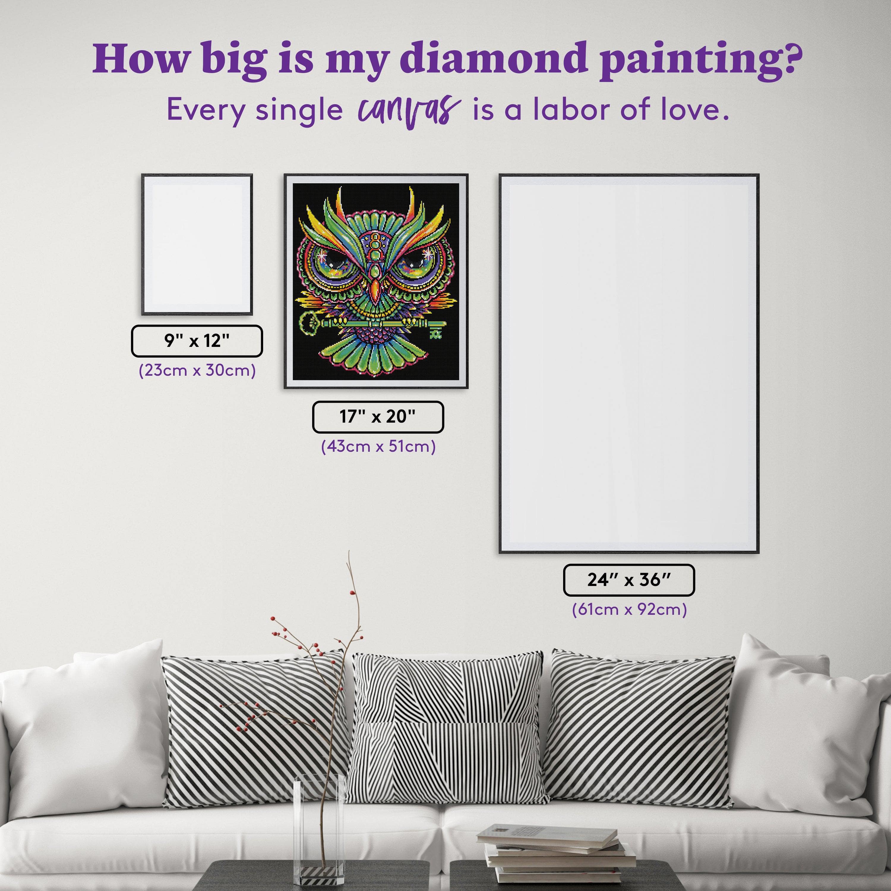 DAERLE DIY 5D Diamond Painting Kit Completo Loro, Cristal Pintura