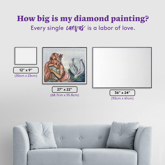 Diamond Painting Day Dreaming 27" x 22" (68.7cm x 55.8cm) / Round with 44 Colors including 4 ABs / 48,755