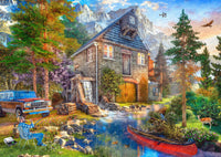 Diamond Painting Day Fishing at the Mill 33.1" x 23.6" (84cm x 60cm) / Square with 73 Colors including 5 ABs / 80,880