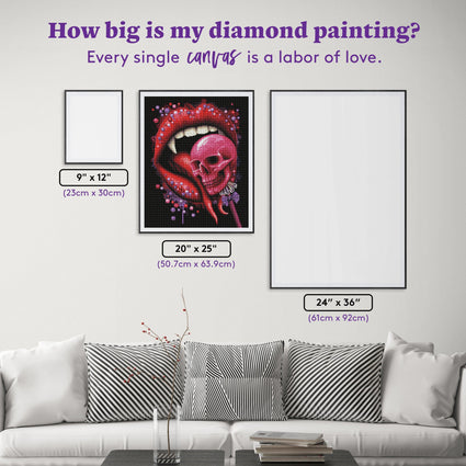 Diamond Painting Deadly Sweet 20" x 25" (50.7cm x 63.9cm) / Round with 34 Colors including 4 ABs / 41,268