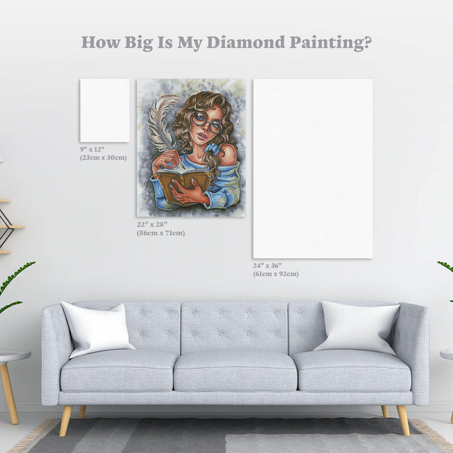 Diamond Painting Dear Diary 22" x 28″ (56cm x 71cm) / Round with 45 Colors including 3 ABs / 50,148