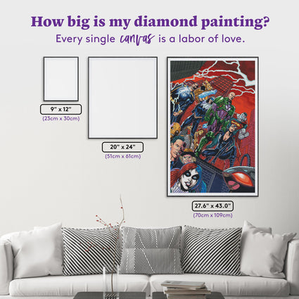 Diamond Painting Destruction Awaits 27.6" x 43.0" (70cm x 109cm) / Square With 58 Colors Including 3 ABs / 119,664