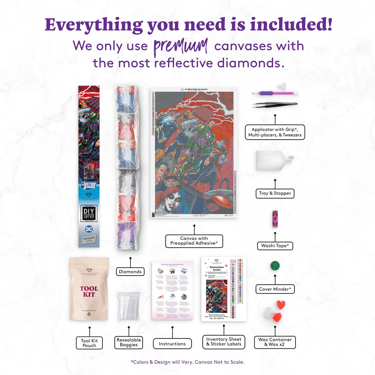 Diamond Painting Destruction Awaits 27.6" x 43.0" (70cm x 109cm) / Square With 58 Colors Including 3 ABs / 119,664