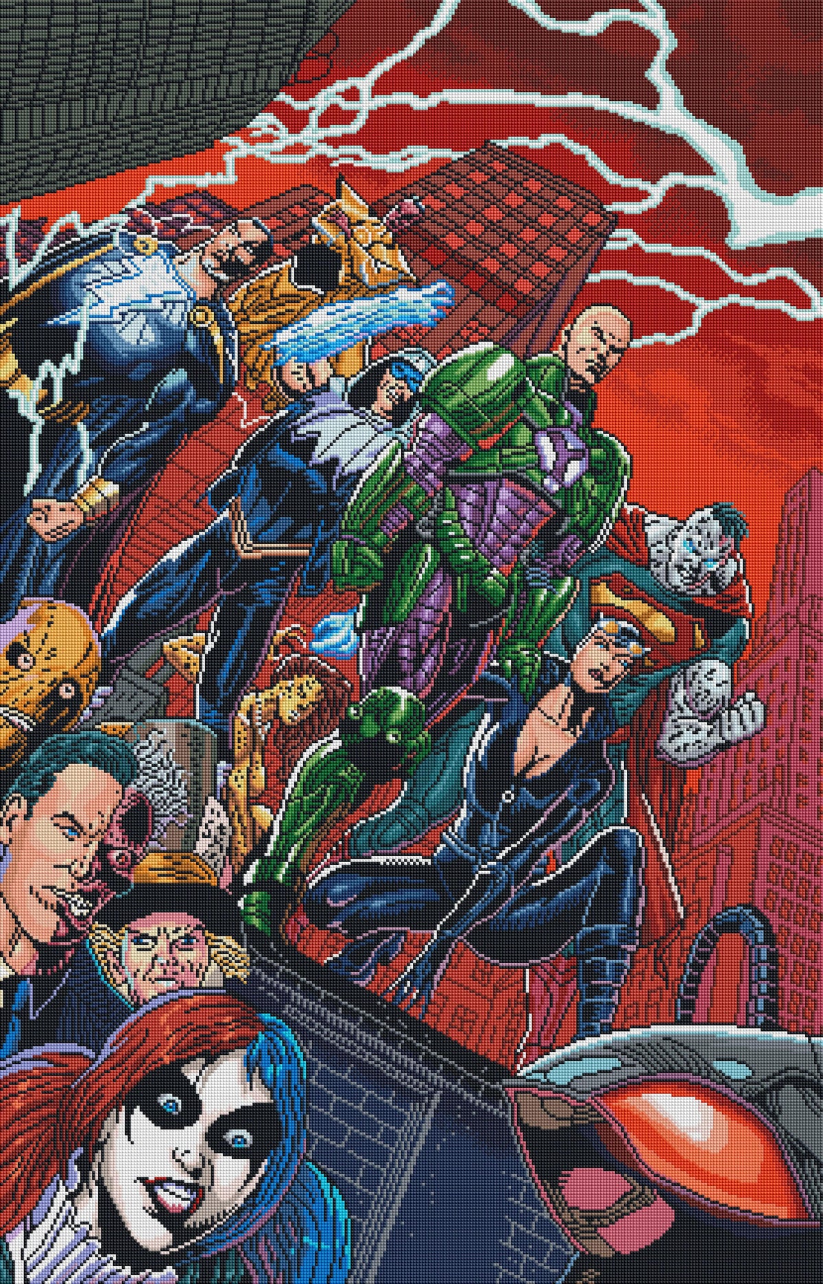 Diamond Painting Destruction Awaits 27.6" x 43.0" (70cm x 109cm) / Square With 58 Colors Including 3 ABs / 119,664