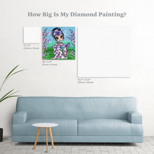 Diamond Painting Dia Geisha Bestie 20" x 20″ (51cm x51cm) / Square with 40 Colors including 2 ABs