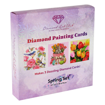 Diamond Painting Diamond Painting Spring Greeting Cards (3 pack) 5.9" x 5.9" (15cm x 15cm) / Round