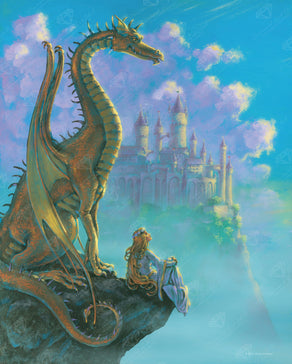 Diamond Painting Dragon Cliff 25.6" x 31.9" (65cm x 81cm) / Square with 52 Colors including 2 ABs / 84,825