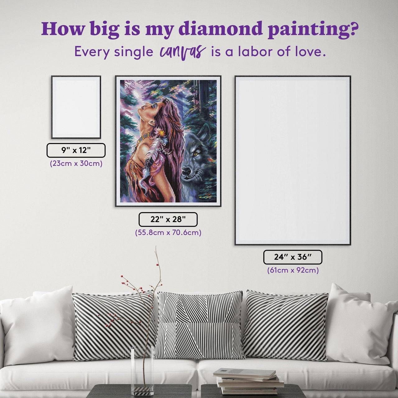 Diamond Painting Drawn to the Light 22" x 28" (55.8cm x 70.6cm) / Round With 75 Colors Including 4 ABs / 50,147