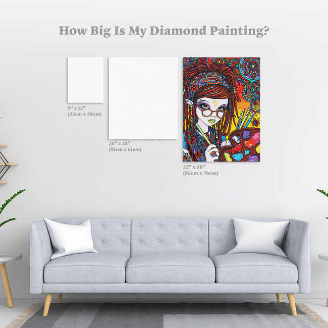 Diamond Painting Dreamer 22" x 30″ (56cm x 76cm) / Round with 47 Colors including 4 ABs / 53,929