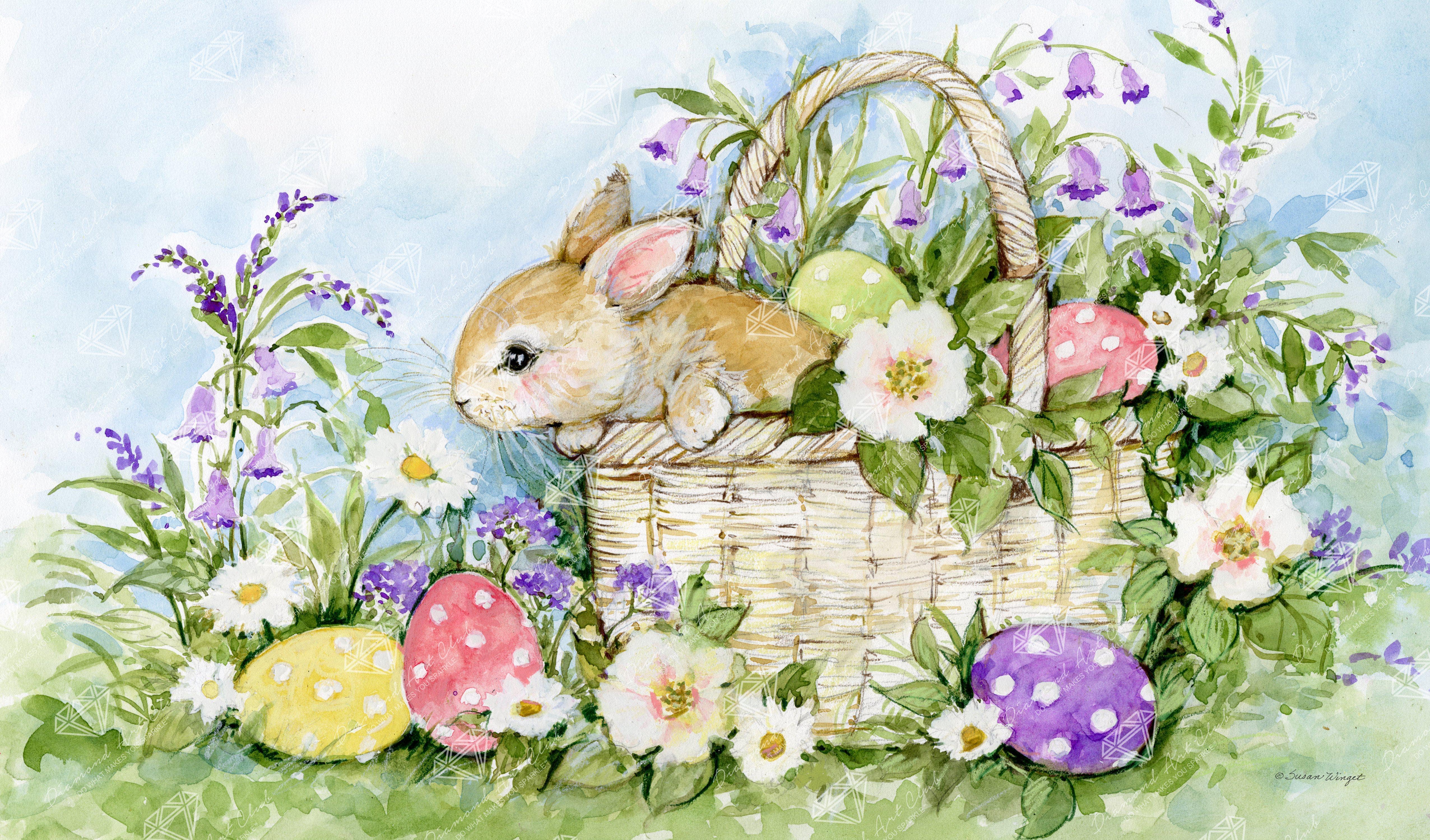 Rabbit with A Basket Easter Eggs Diamond Painting Kits 20% Off Today – DIY Diamond  Paintings